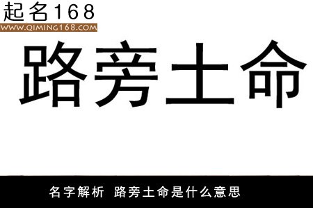 名字解析 路旁土命是什么意思