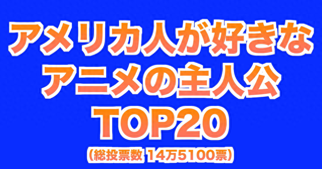 14万网友选出人气排名前20的日漫角色，其中有没有你所喜欢的