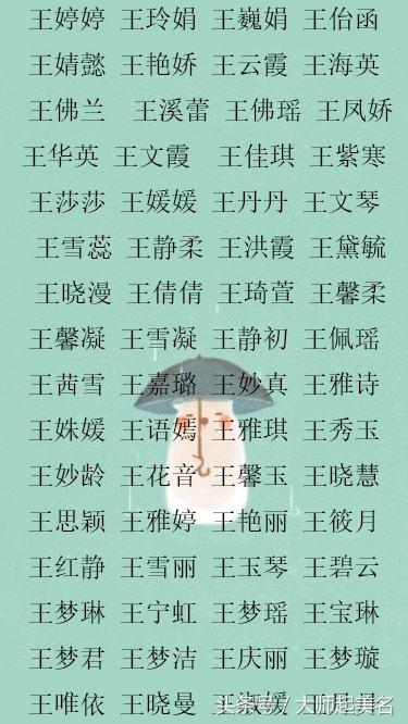 2018王姓女宝宝起名大全，清新脱俗的名字