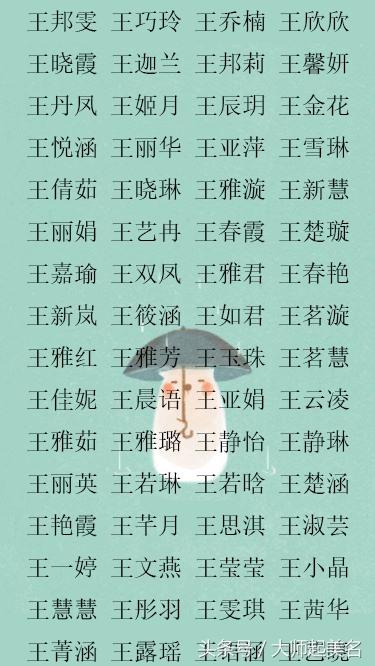 2018王姓女宝宝起名大全，清新脱俗的名字