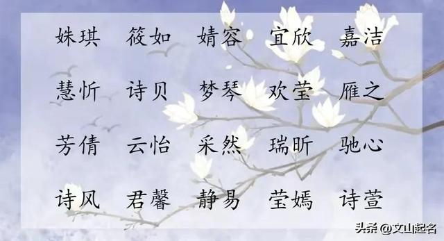 芳菲四月，生个女宝宝，就取个诗情画意的好名字