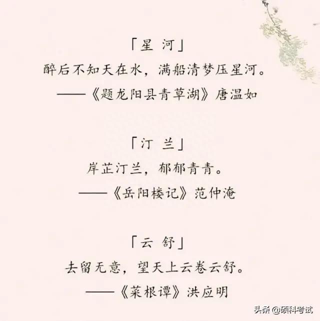 藏在诗词里的好名字“女取诗经，男取楚辞”值得收藏