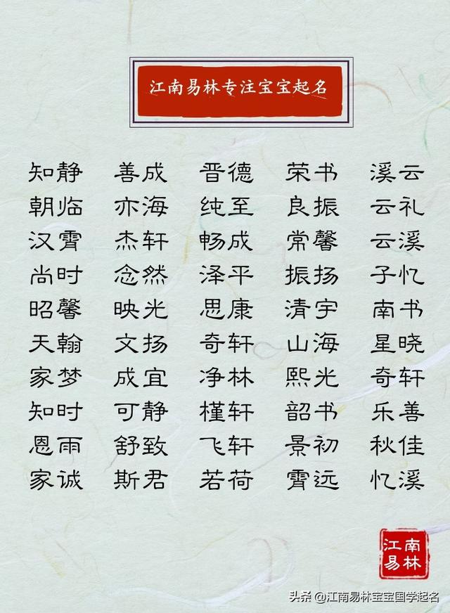 这些响亮大气的名字，让孩子褪去平凡，从此鲜花着锦，福气自来