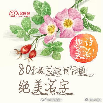 80个藏在诗词中的绝美名字