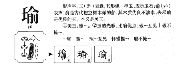 10个带「瑜」字一表人材的小男孩名字，寓意深远