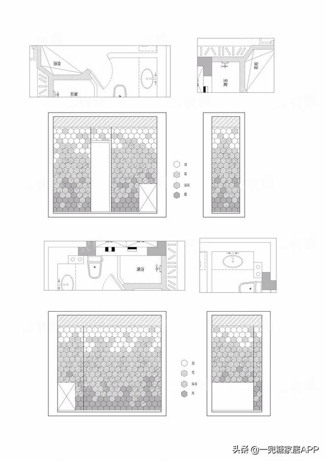 圆形吊顶+黑色连壁橱柜+古铜五金，穿越古典与现代的家