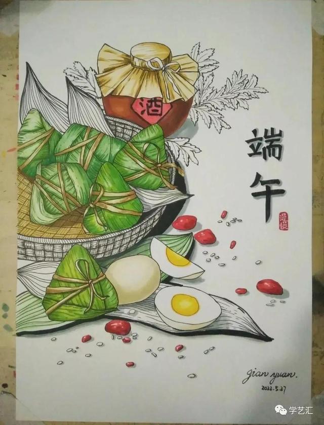 端午节最新主题儿童画，上课素材这一篇就够了，收藏备用