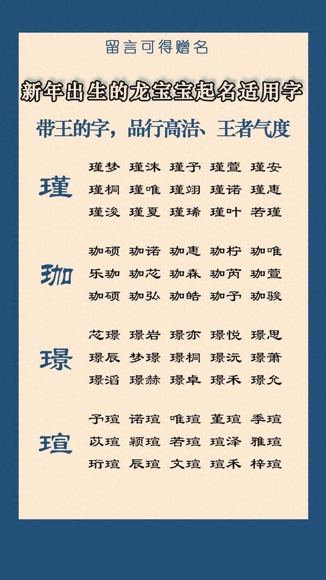 2024年龙腾虎跃的宝宝名字