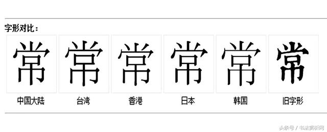 一日一字一图（常 cháng）字 字源及五体书法图文解析