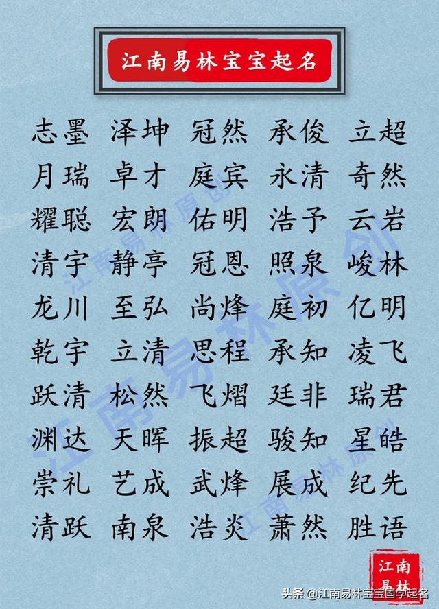 这些阳光帅气的男孩名字，念一念唇齿留香，回味绵长