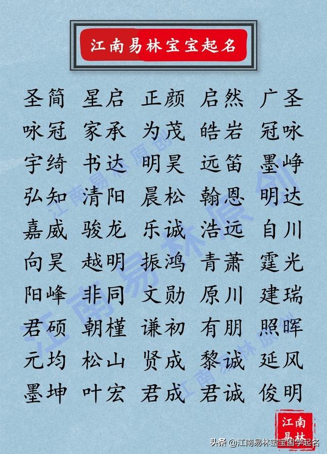 这些阳光帅气的男孩名字，念一念唇齿留香，回味绵长