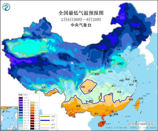 6日至8日寒潮影响中东部 华北部分地区阵风可达9～10级