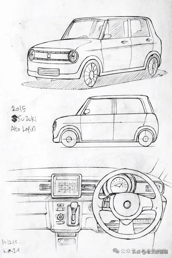 受益匪浅！汽车设计手绘稿，网友：没有10年美术功底，画不出来！