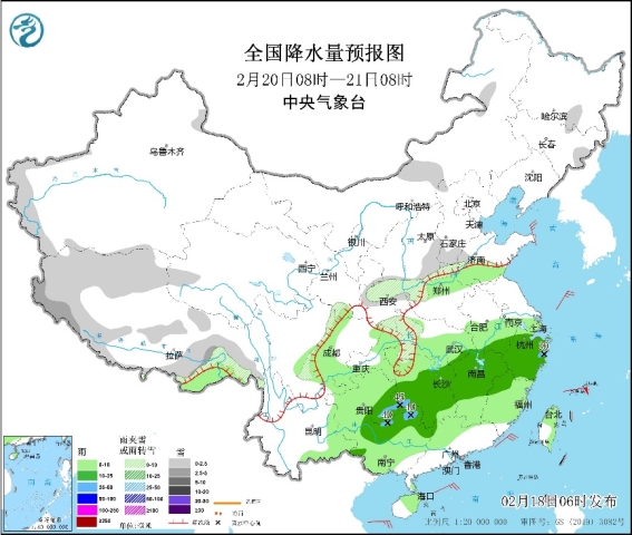 南方地区降雨增多 贵州广西及江南中北部等地有中雨